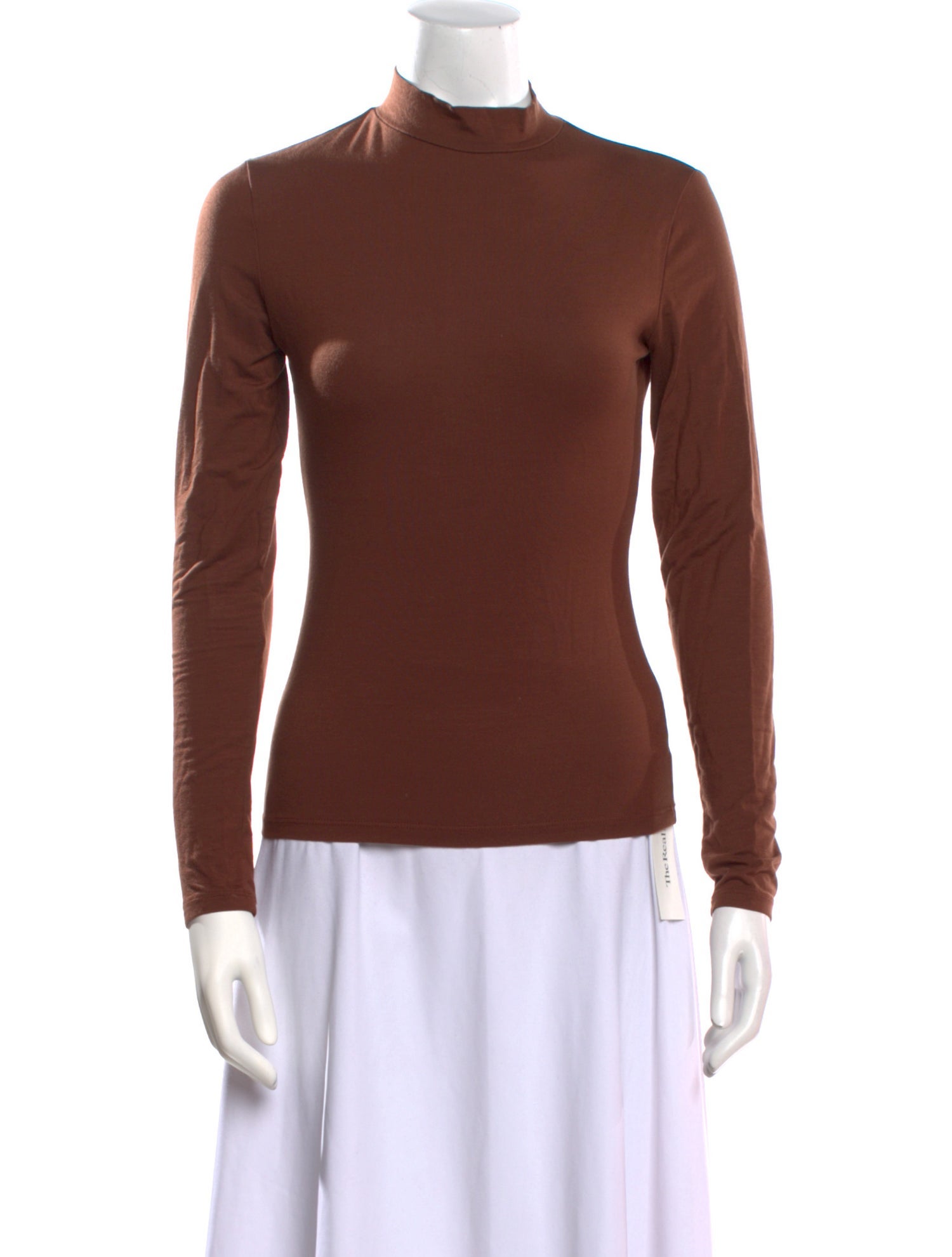 Reformation Mock Neck Long Sleeve Top