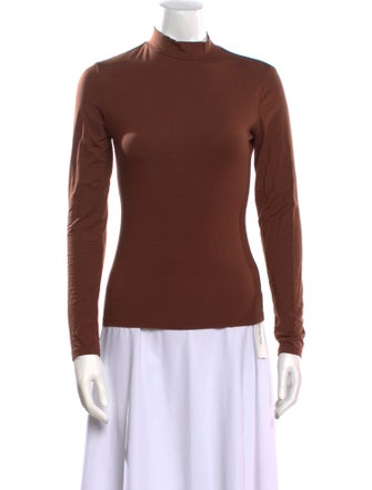 Reformation Mock Neck Long Sleeve Top