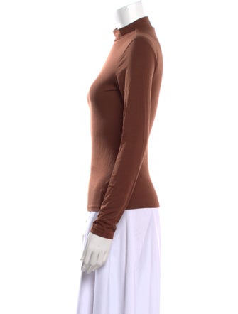 Reformation Mock Neck Long Sleeve Top
