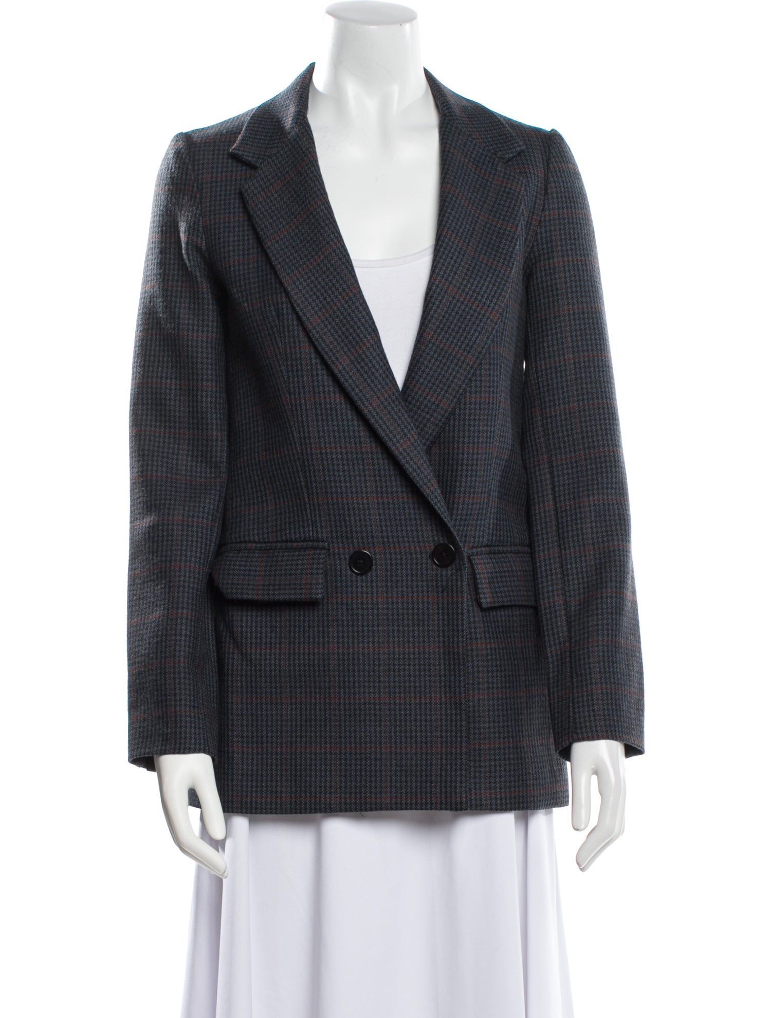 Reformation Silk Houndstooth Print Blazer