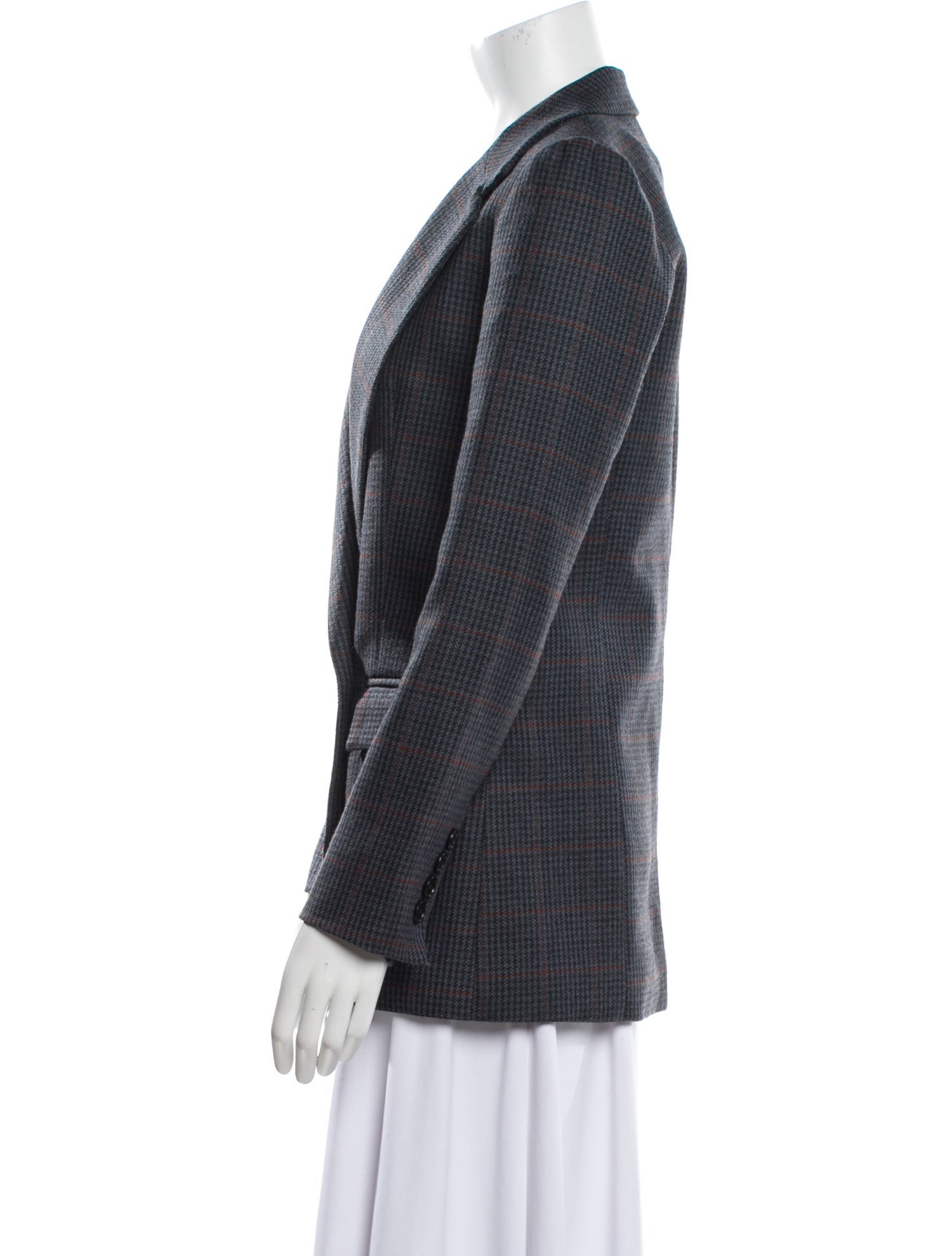 Reformation Silk Houndstooth Print Blazer