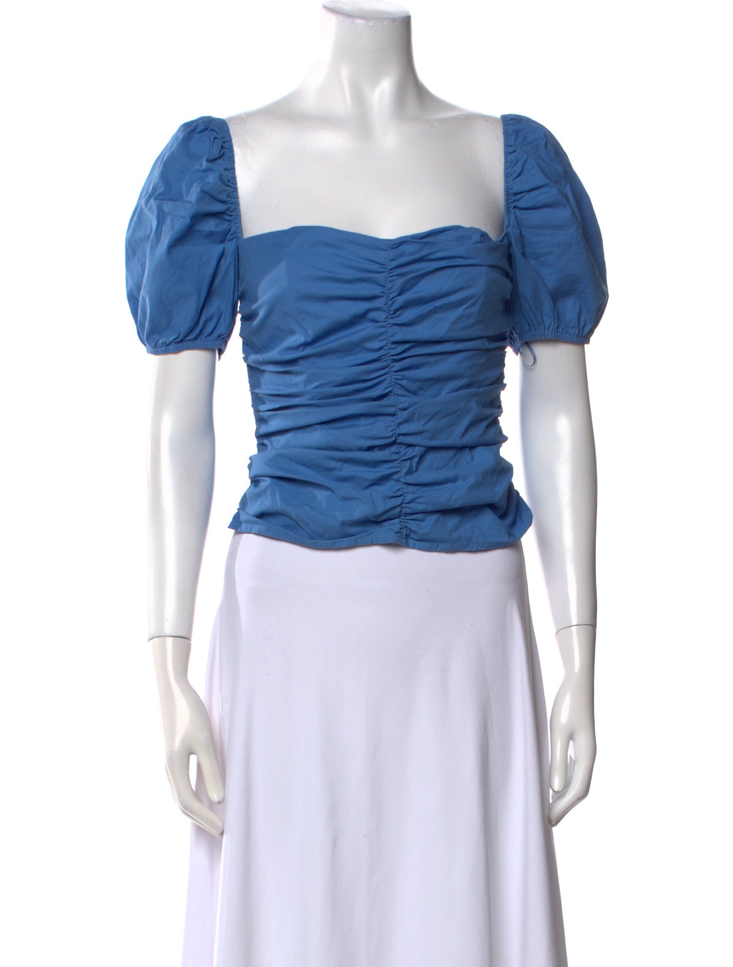 Reformation Square Neckline Short Sleeve Crop Top