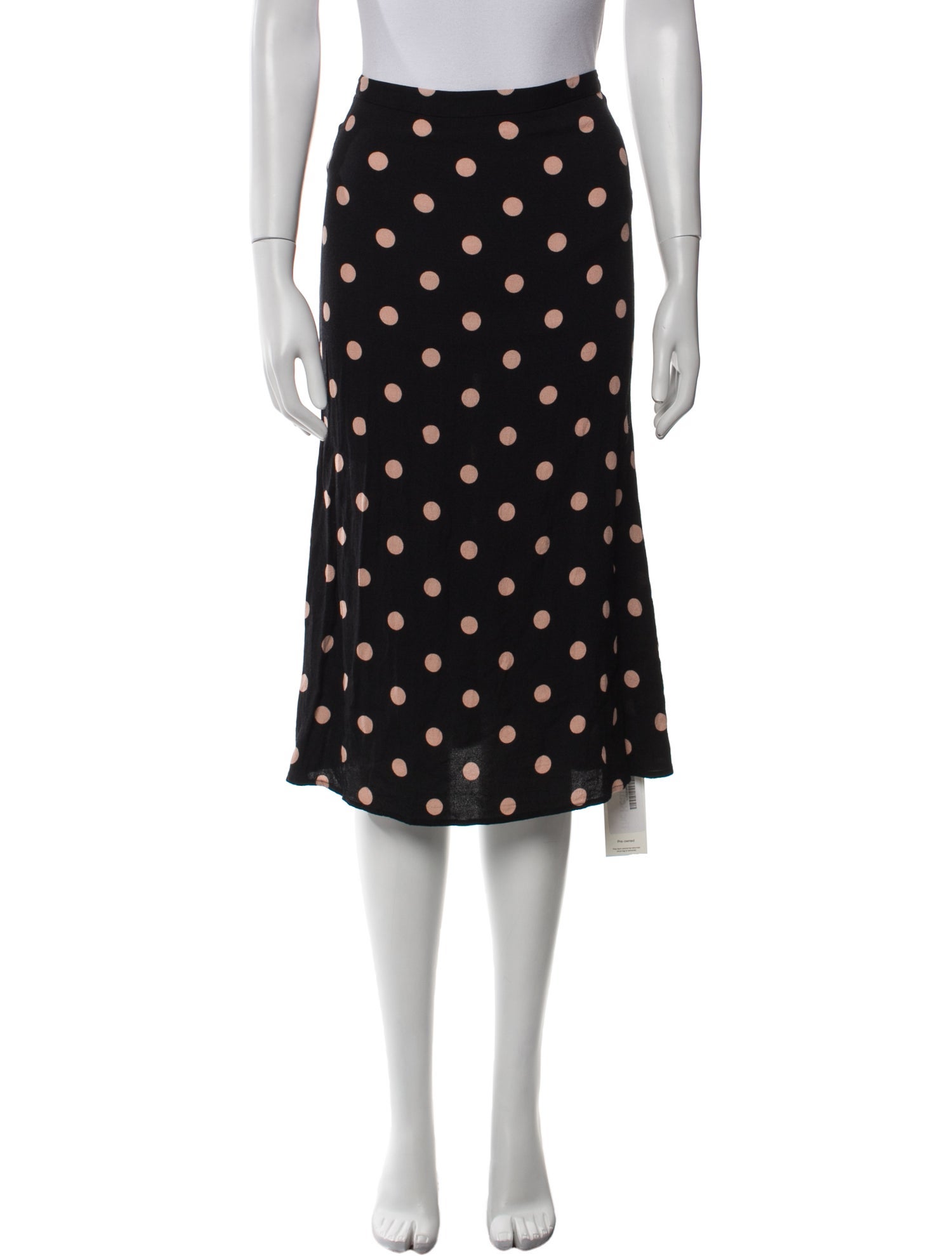 Reformation Polka Dot Print Knee-Length Skirt