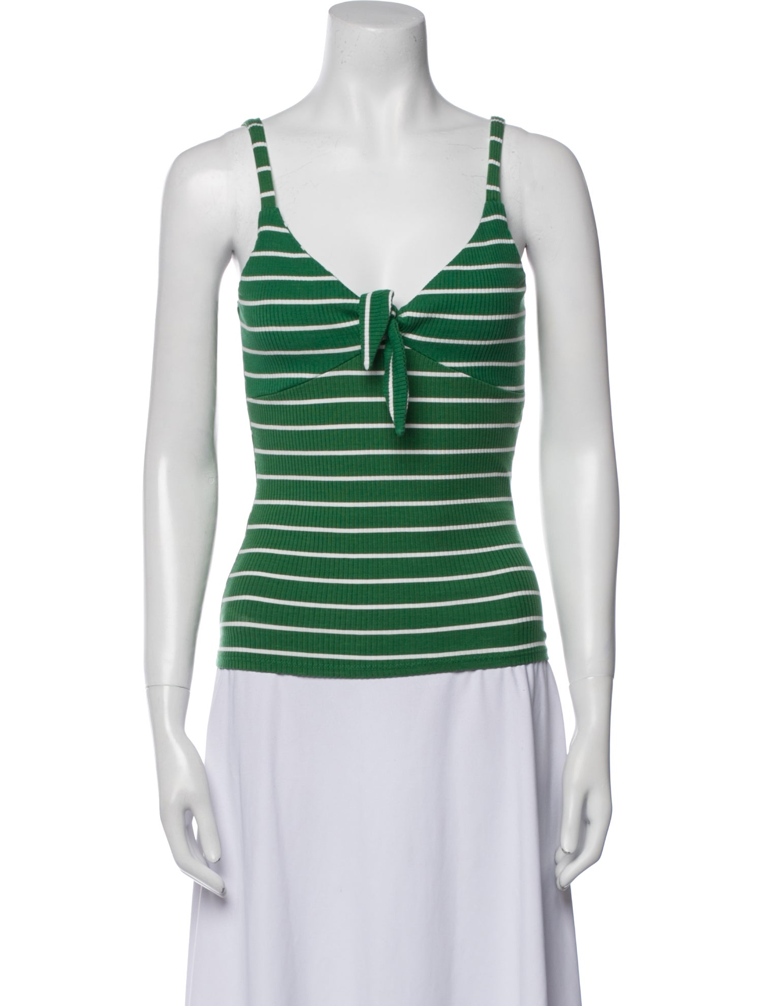 Reformation Striped V-Neck Top