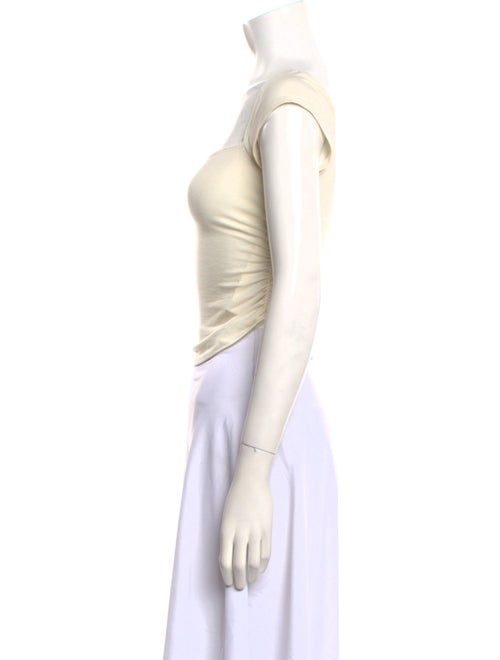 Reformation Square Neckline Short Sleeve Crop Top