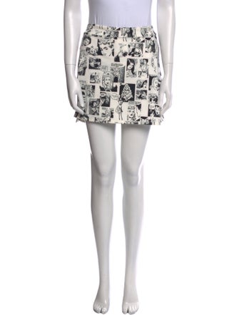 Reformation Printed Mini Skirt