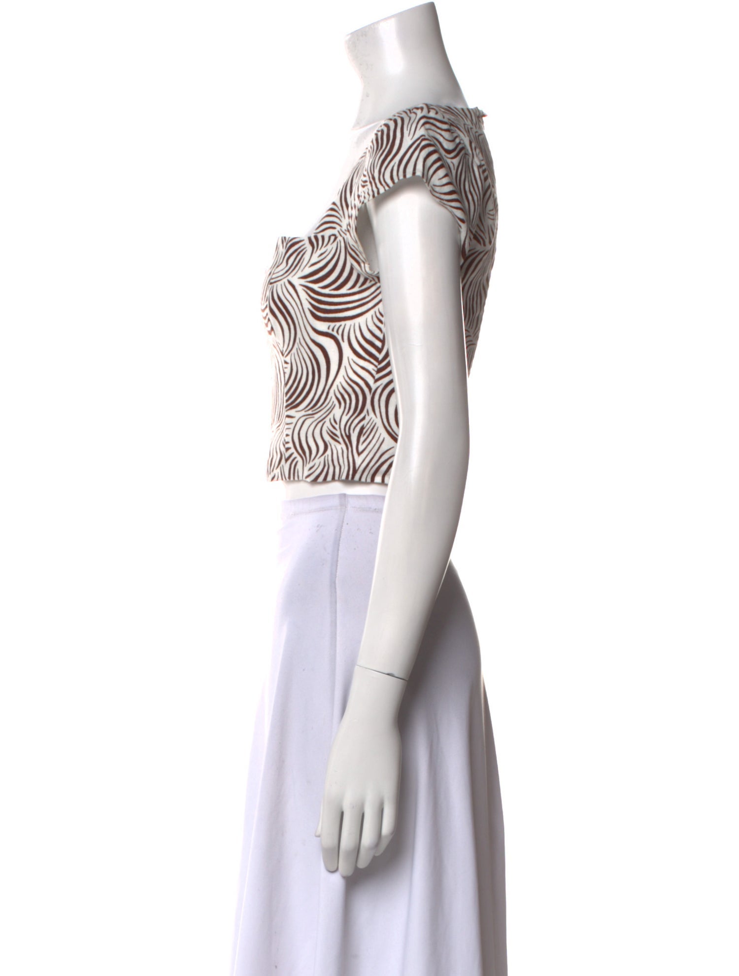 Reformation Linen Printed Crop Top