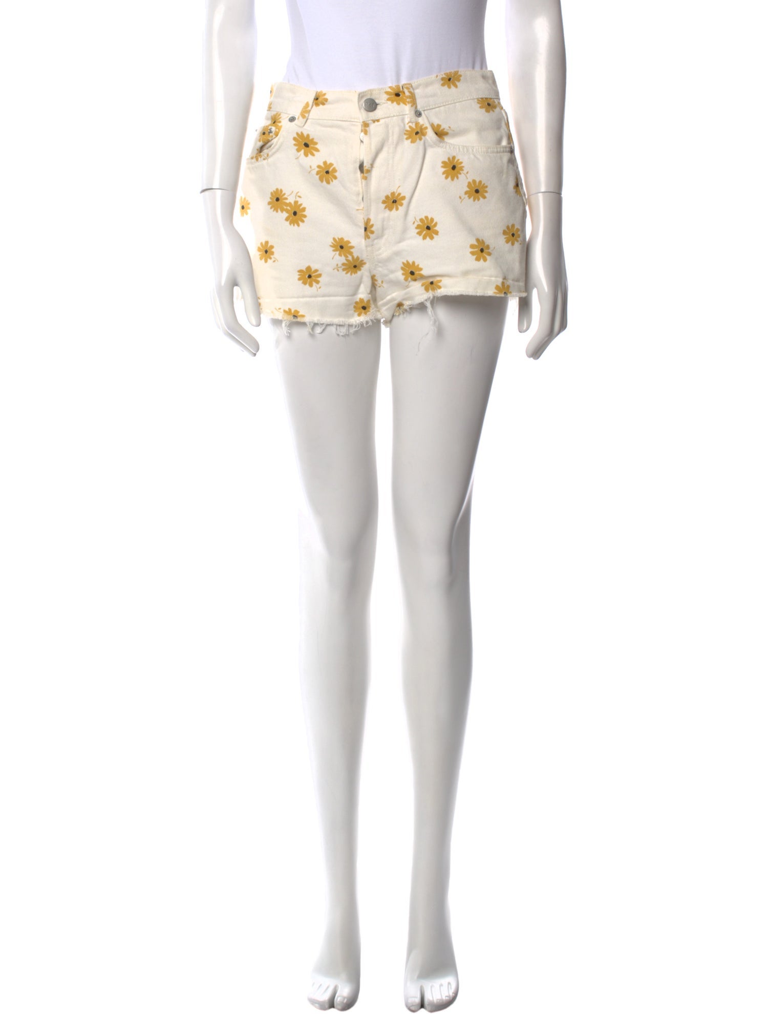 Reformation Floral Print Mini Shorts