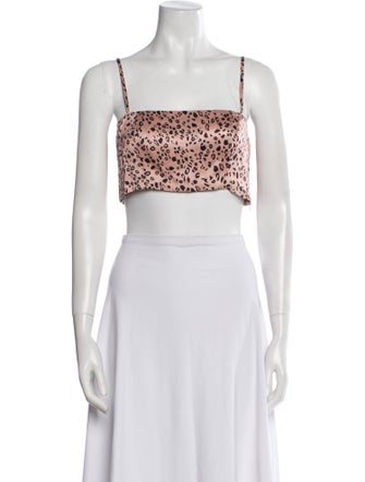 Reformation Silk Printed Crop Top