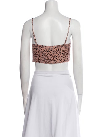 Reformation Silk Printed Crop Top