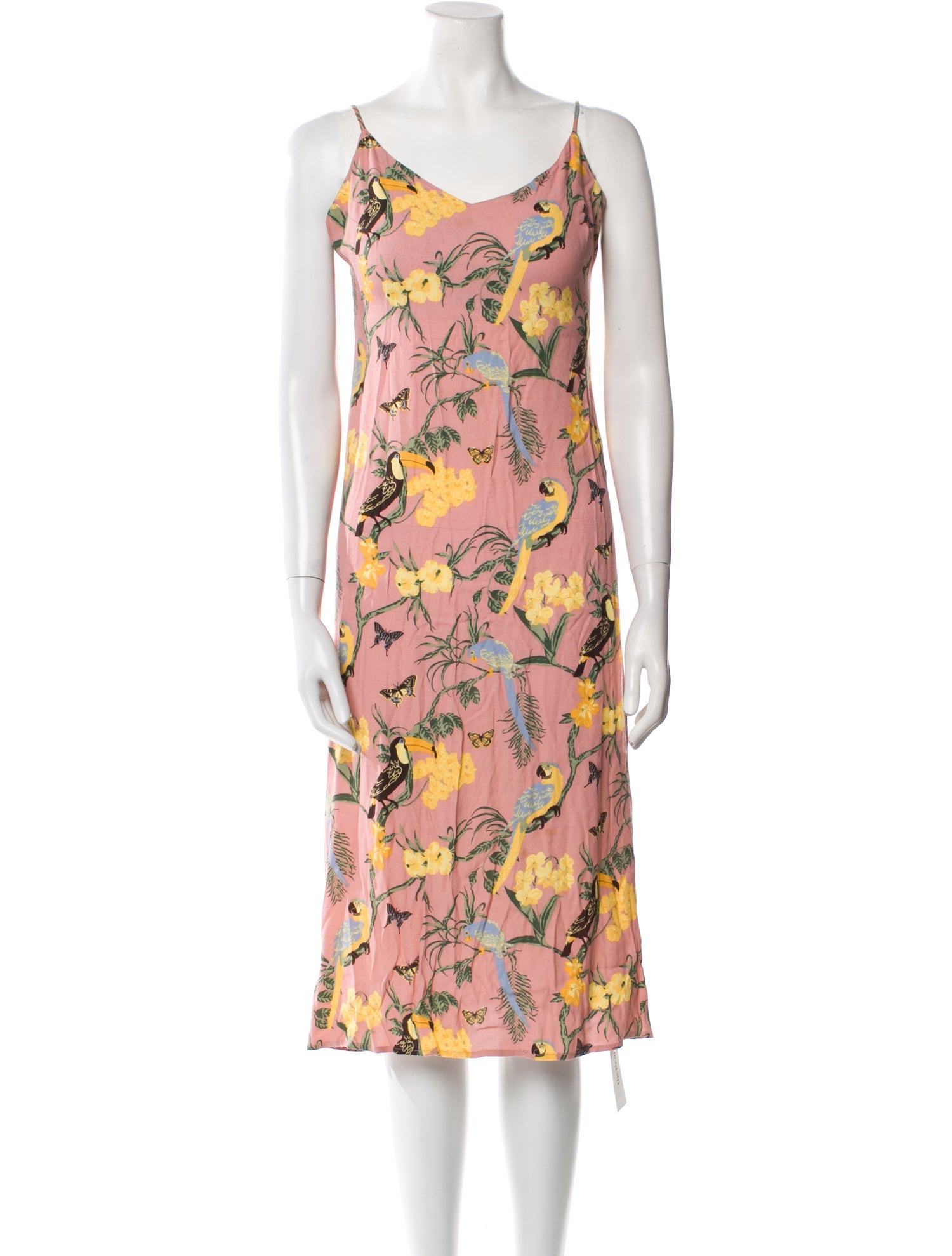 Reformation Floral Print Midi Length Dress
