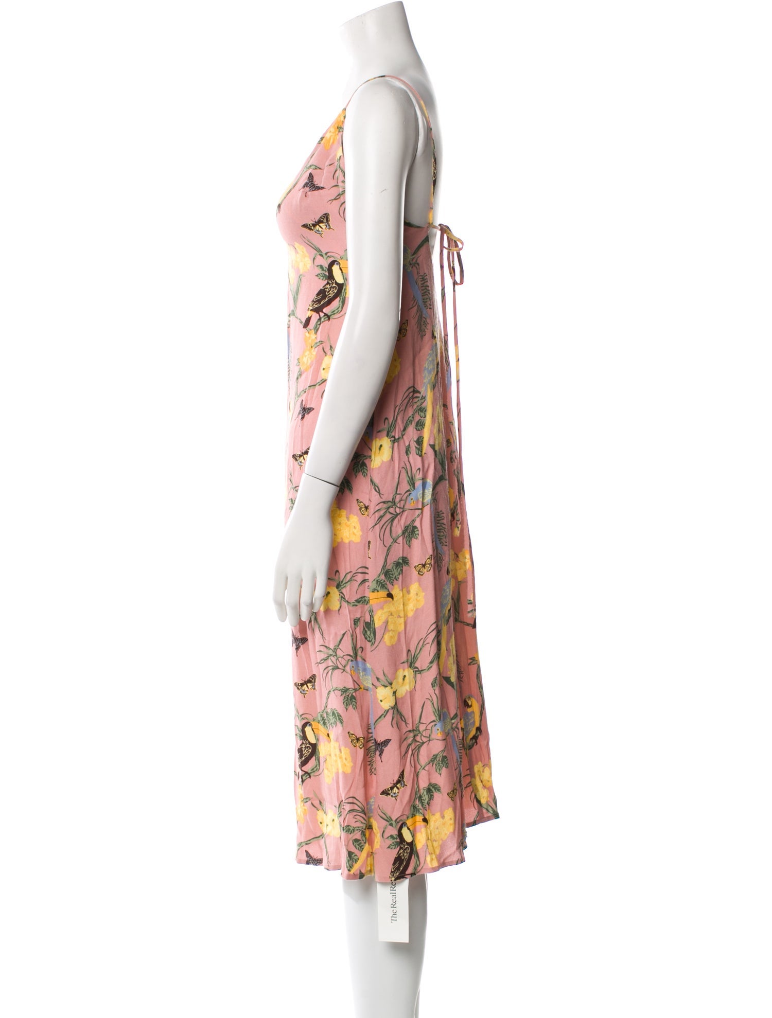 Reformation Floral Print Midi Length Dress