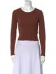 Reformation Scoop Neck Long Sleeve Crop Top