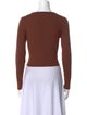 Reformation Scoop Neck Long Sleeve Crop Top