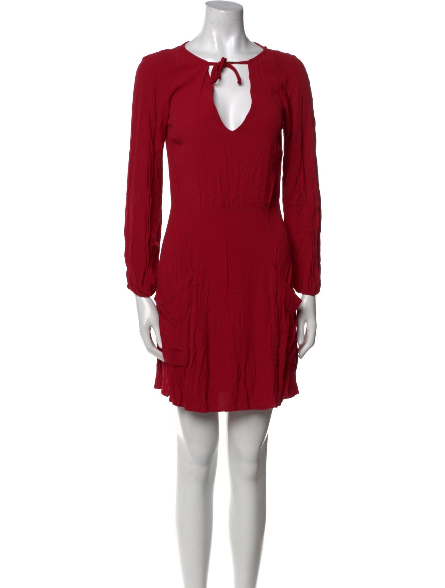 Reformation Tie Neck Mini Dress