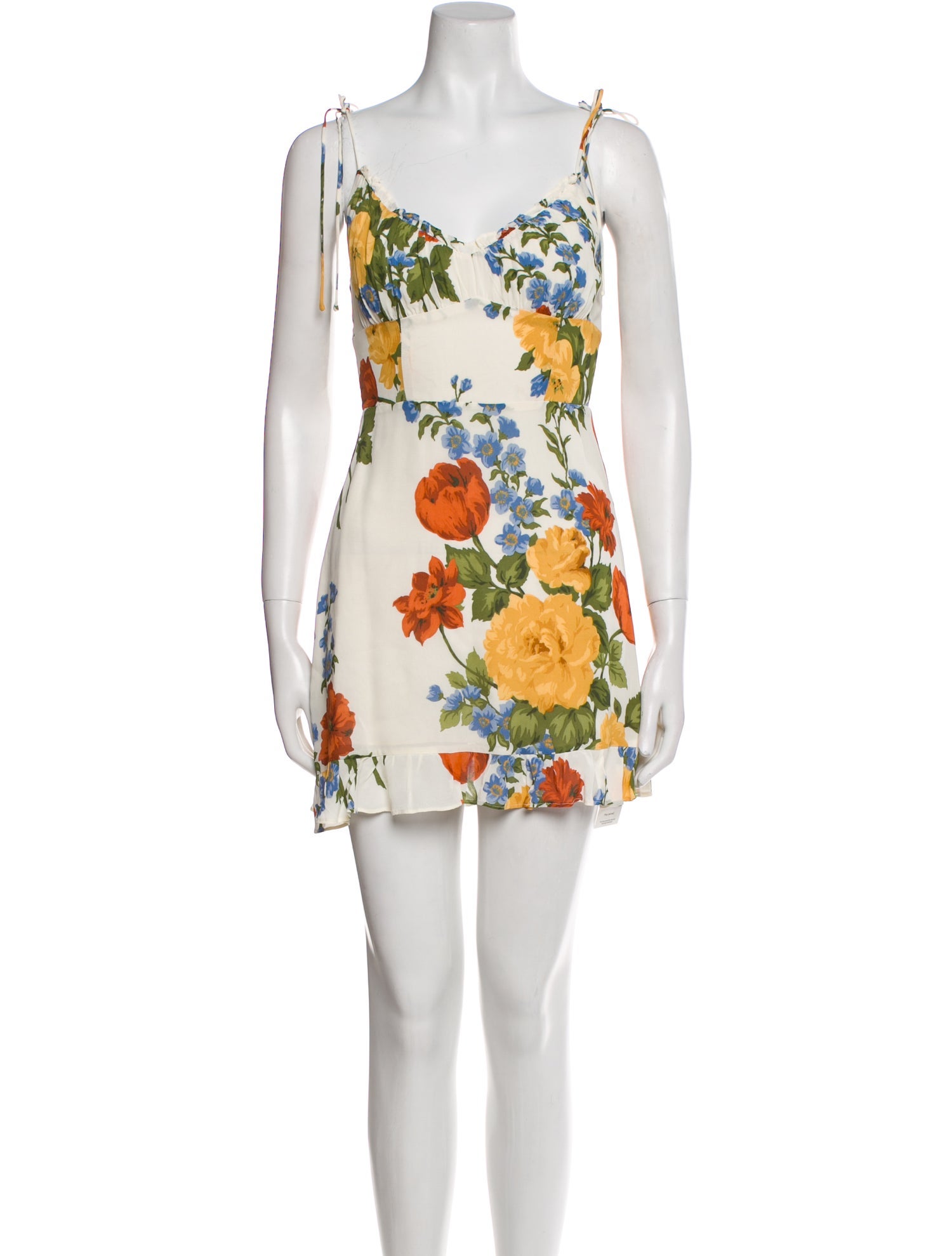 Reformation Floral Print Mini Dress