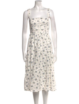 Reformation Linen Midi Length Dress