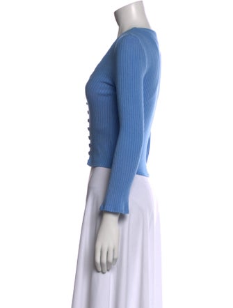 Reformation V-Neck Long Sleeve Crop Top