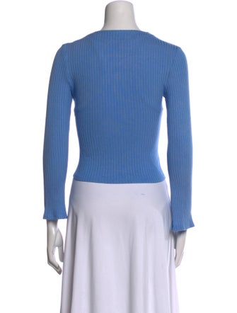Reformation V-Neck Long Sleeve Crop Top