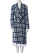 Reformation Wool Plaid Print Trench Coat