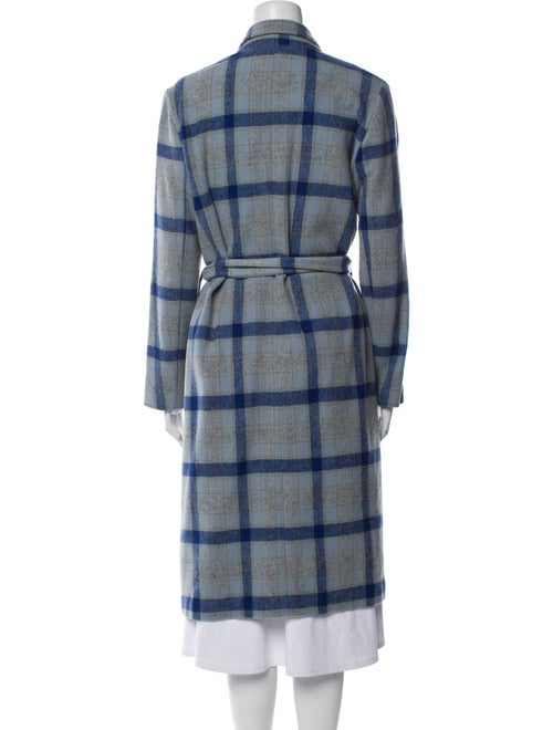 Reformation Wool Plaid Print Trench Coat