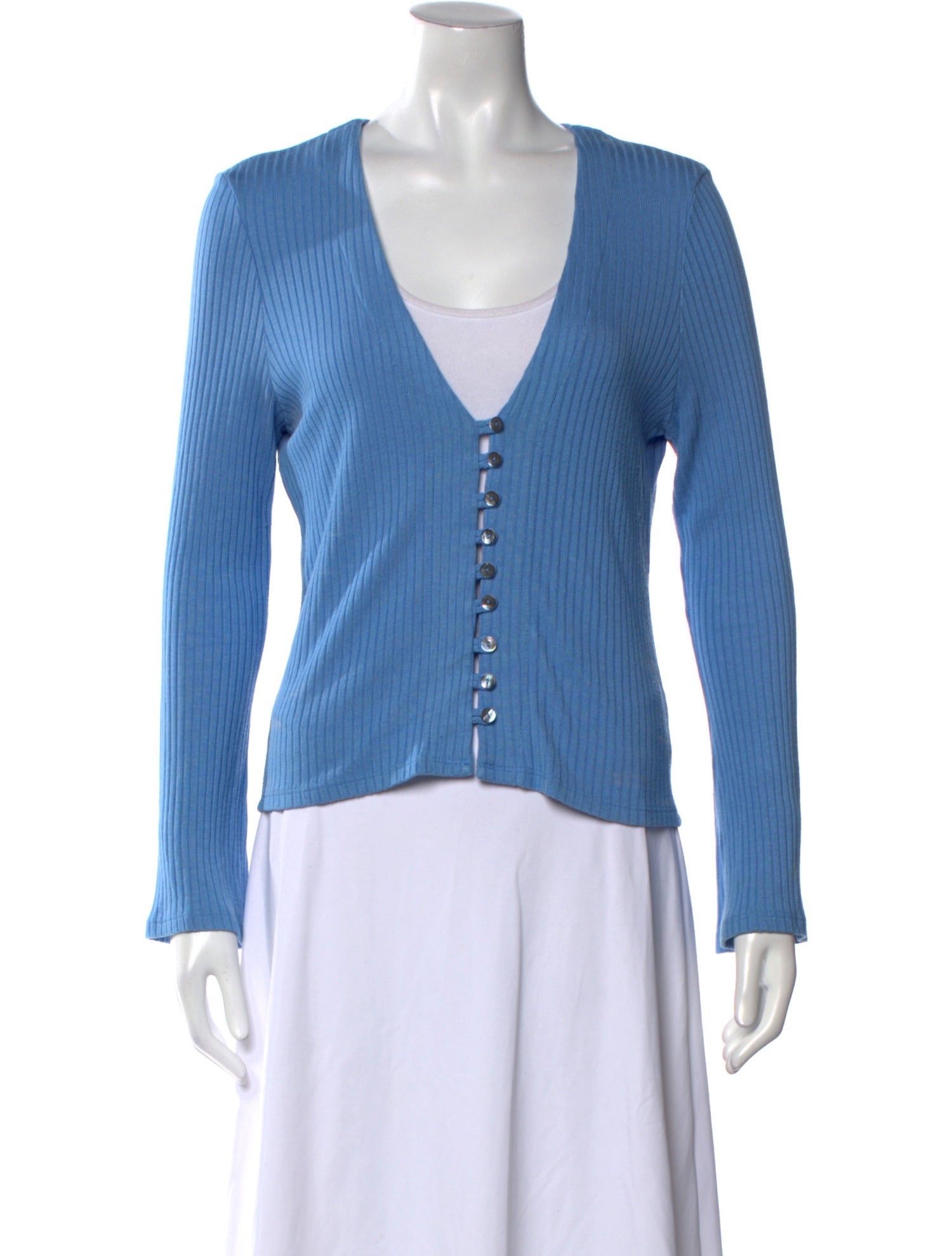 Reformation V-Neck Long Sleeve Crop Top