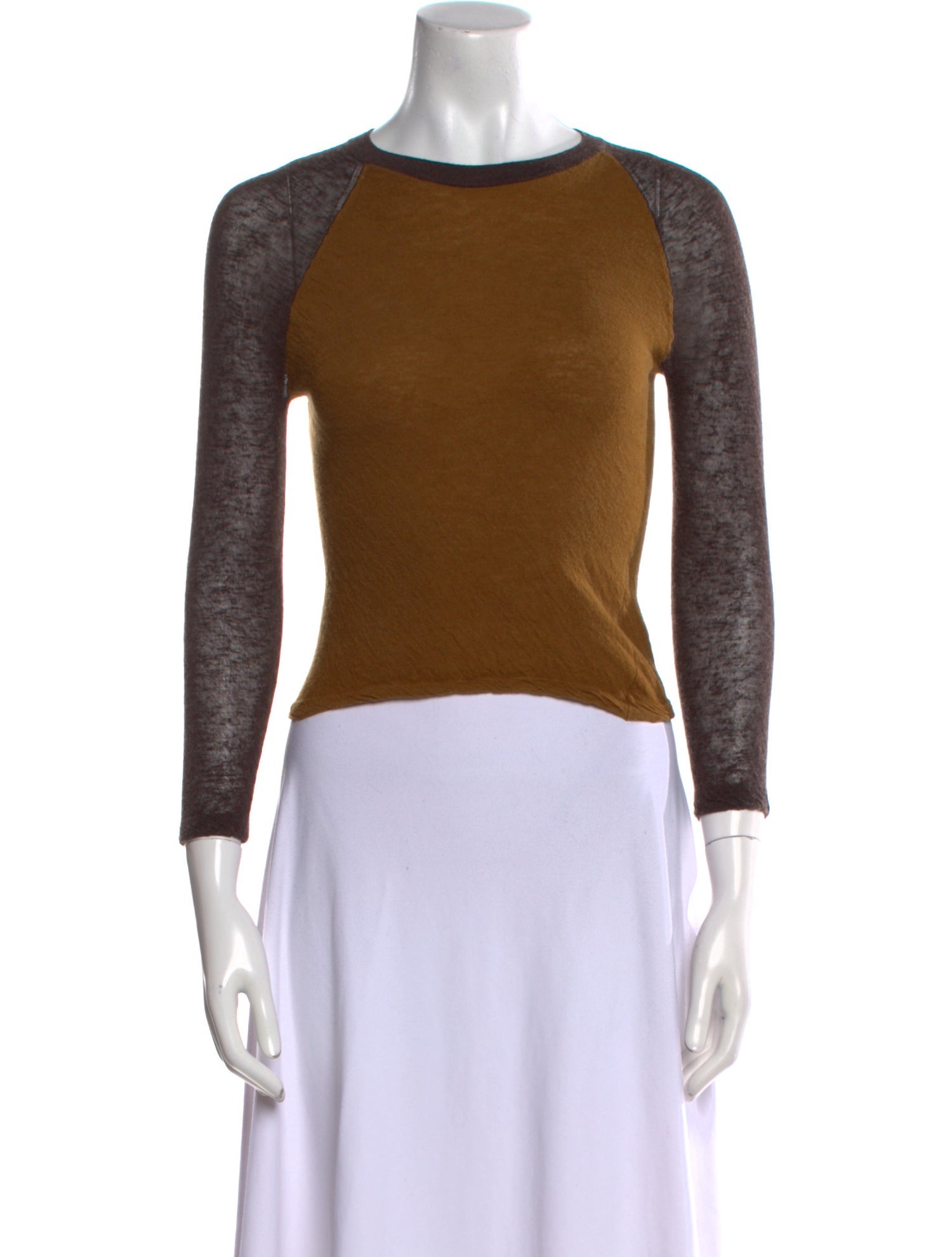 Reformation Crew Neck Three-Quarter Sleeve Top