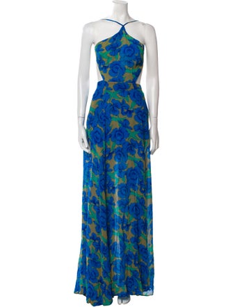 Reformation Floral Print Long Dress
