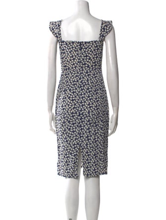 Reformation Floral Print Knee-Length Dress
