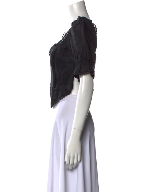 Reformation Linen Square Neckline Crop Top