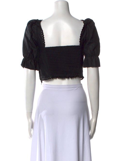 Reformation Linen Square Neckline Crop Top