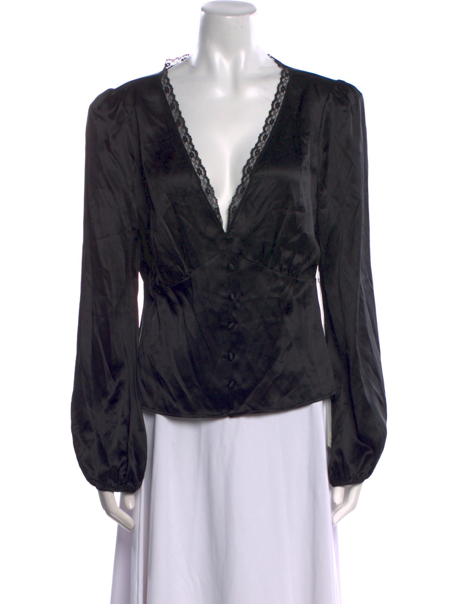 Reformation Silk V-Neck Blouse w/ Tags
