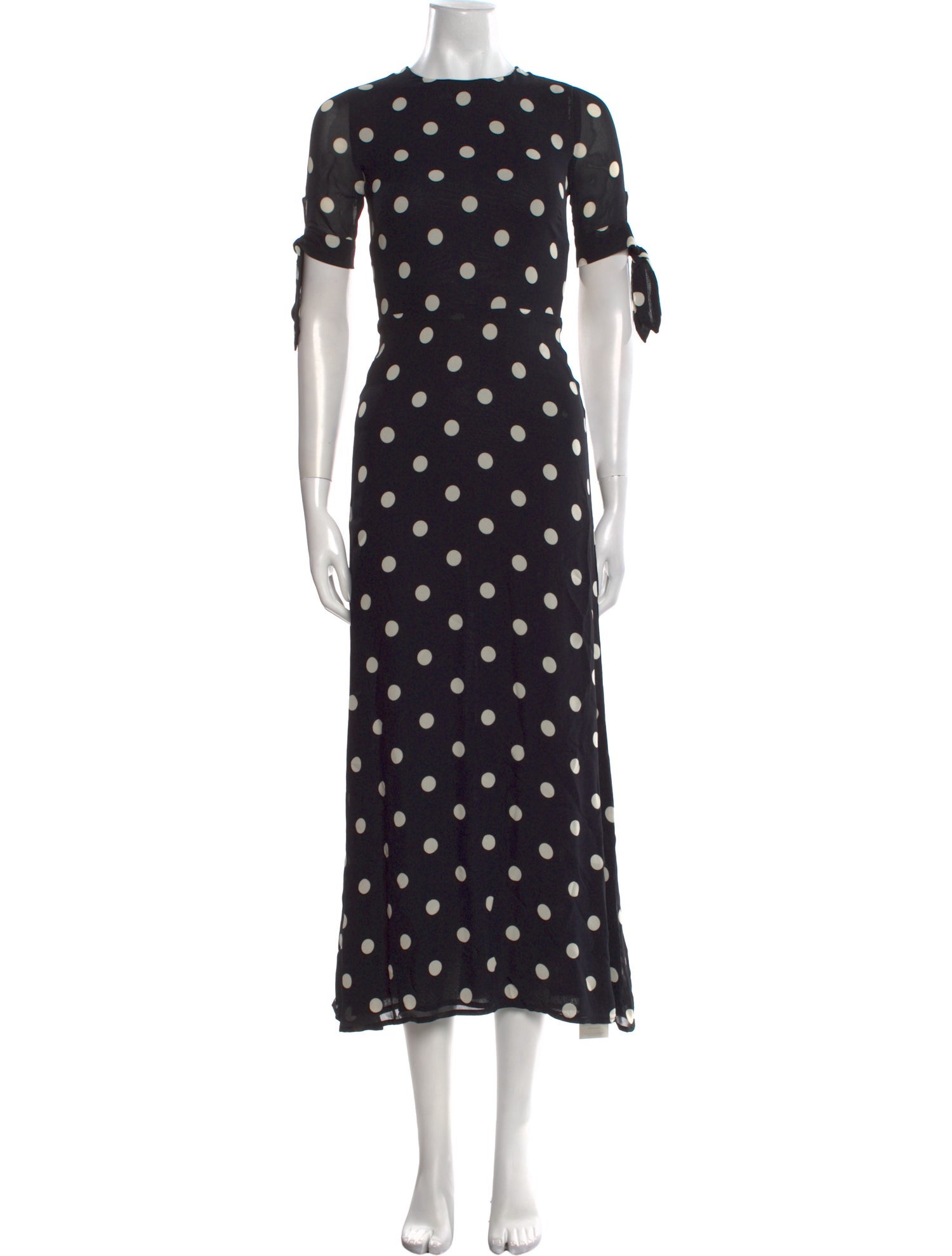 Reformation Polka Dot Print Long Dress