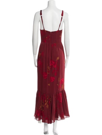Reformation Floral Print Long Dress