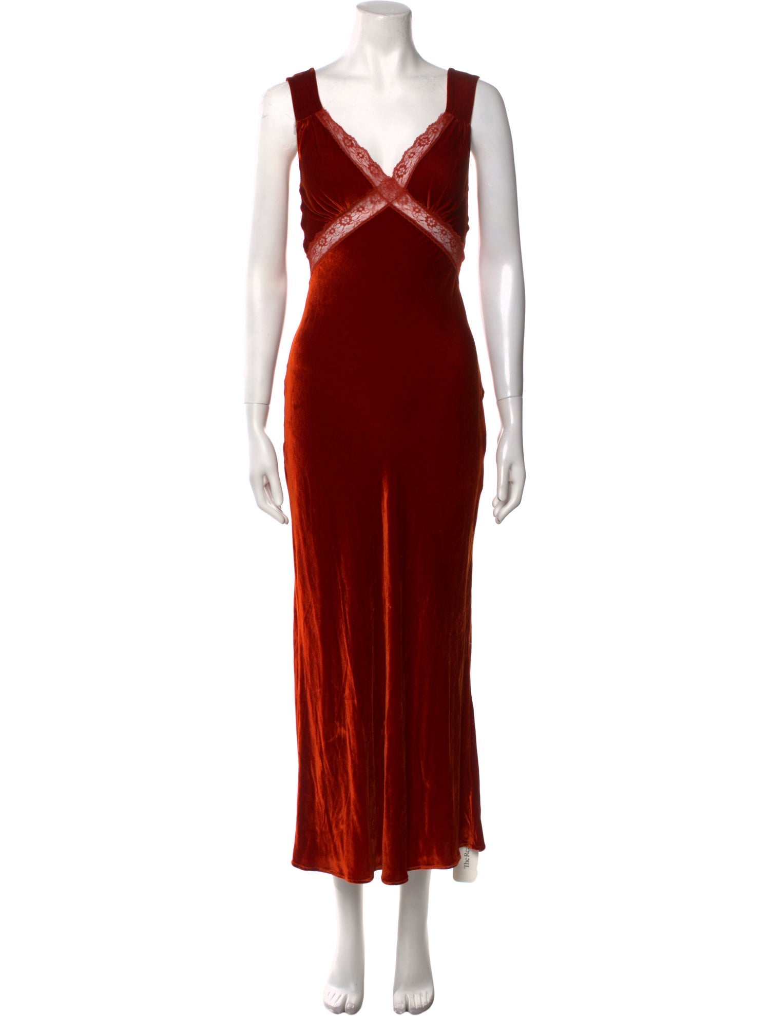 Reformation V-Neck Long Dress