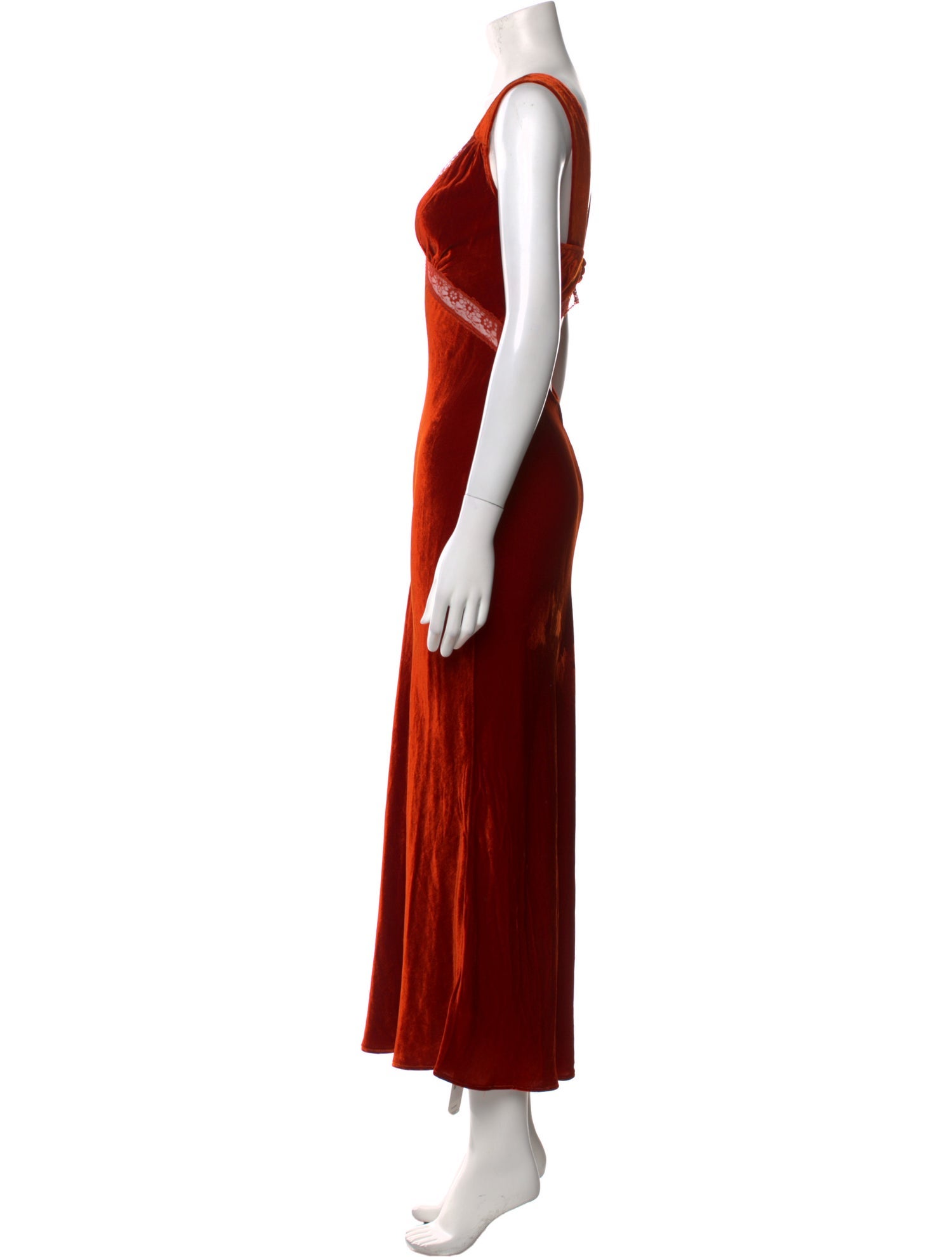 Reformation V-Neck Long Dress