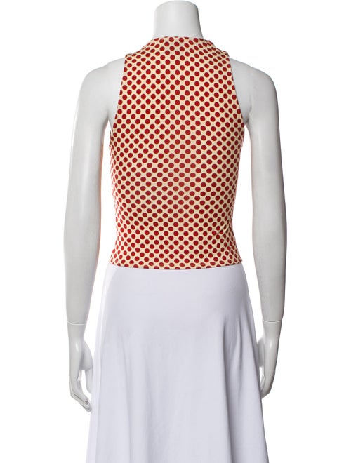 Reformation Printed Tie Neck Crop Top