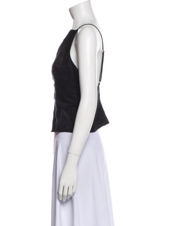 Reformation Linen V-Neck Crop Top