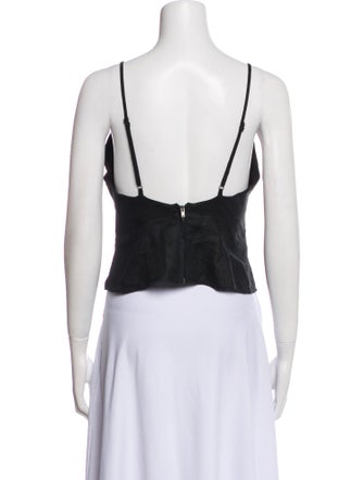 Reformation Linen V-Neck Crop Top