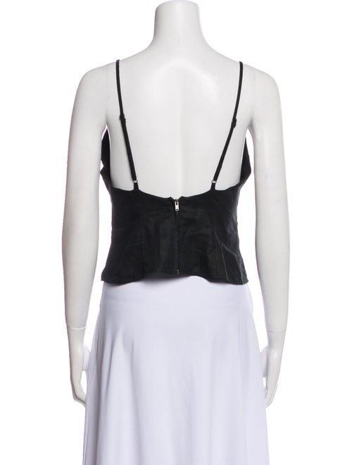 Reformation Linen V-Neck Crop Top