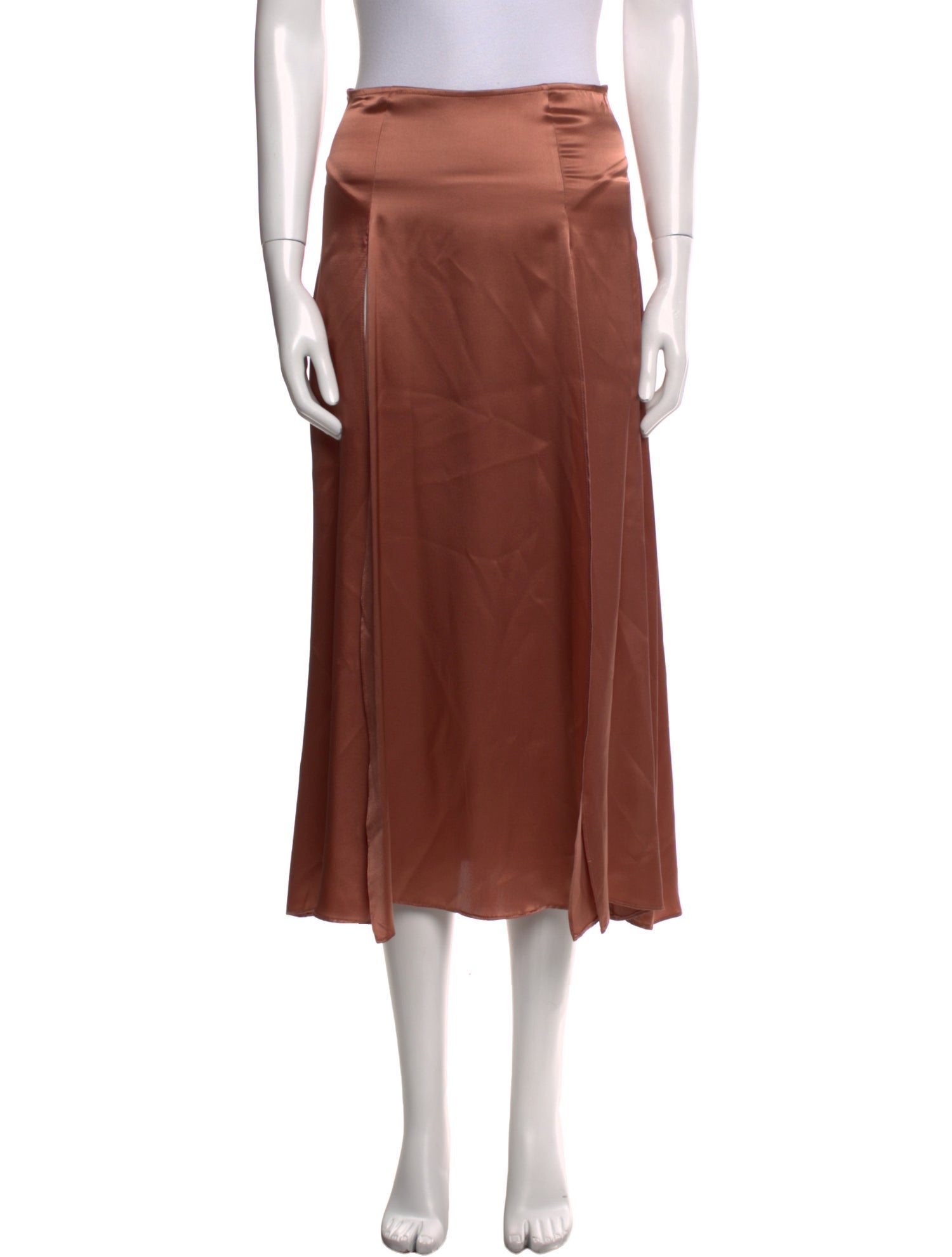 Reformation Silk Midi Length Skirt