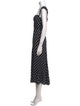 Reformation Polka Dot Print Midi Length Dress