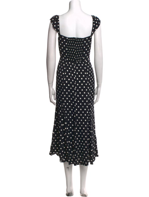 Reformation Polka Dot Print Midi Length Dress