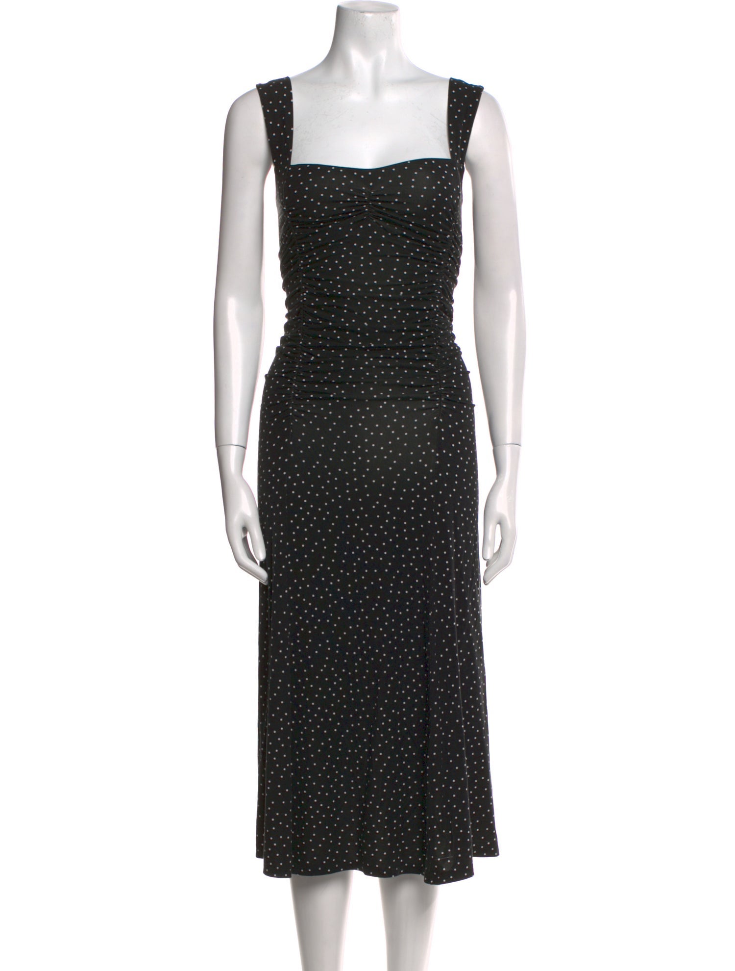 Reformation Polka Dot Print Midi Length Dress