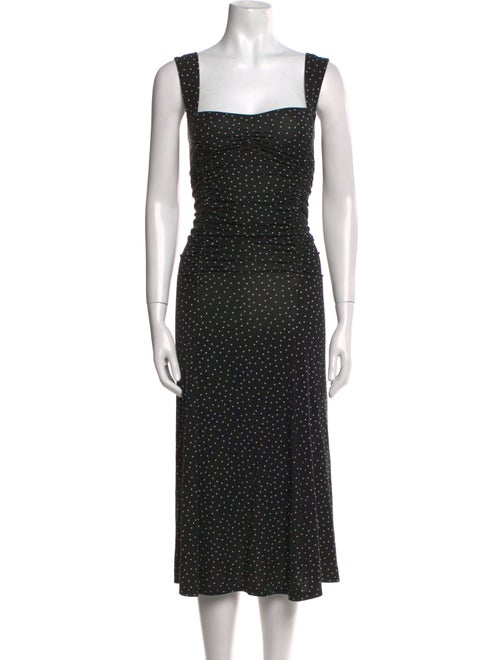 Reformation Polka Dot Print Midi Length Dress