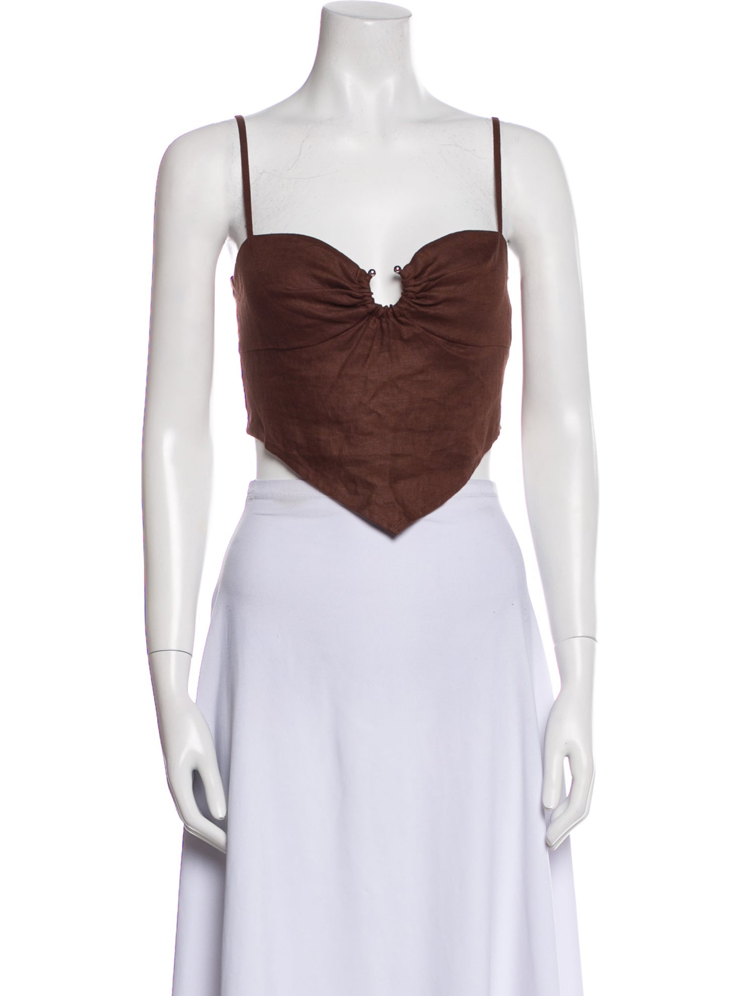 Reformation Linen Square Neckline Crop Top w/ Tags