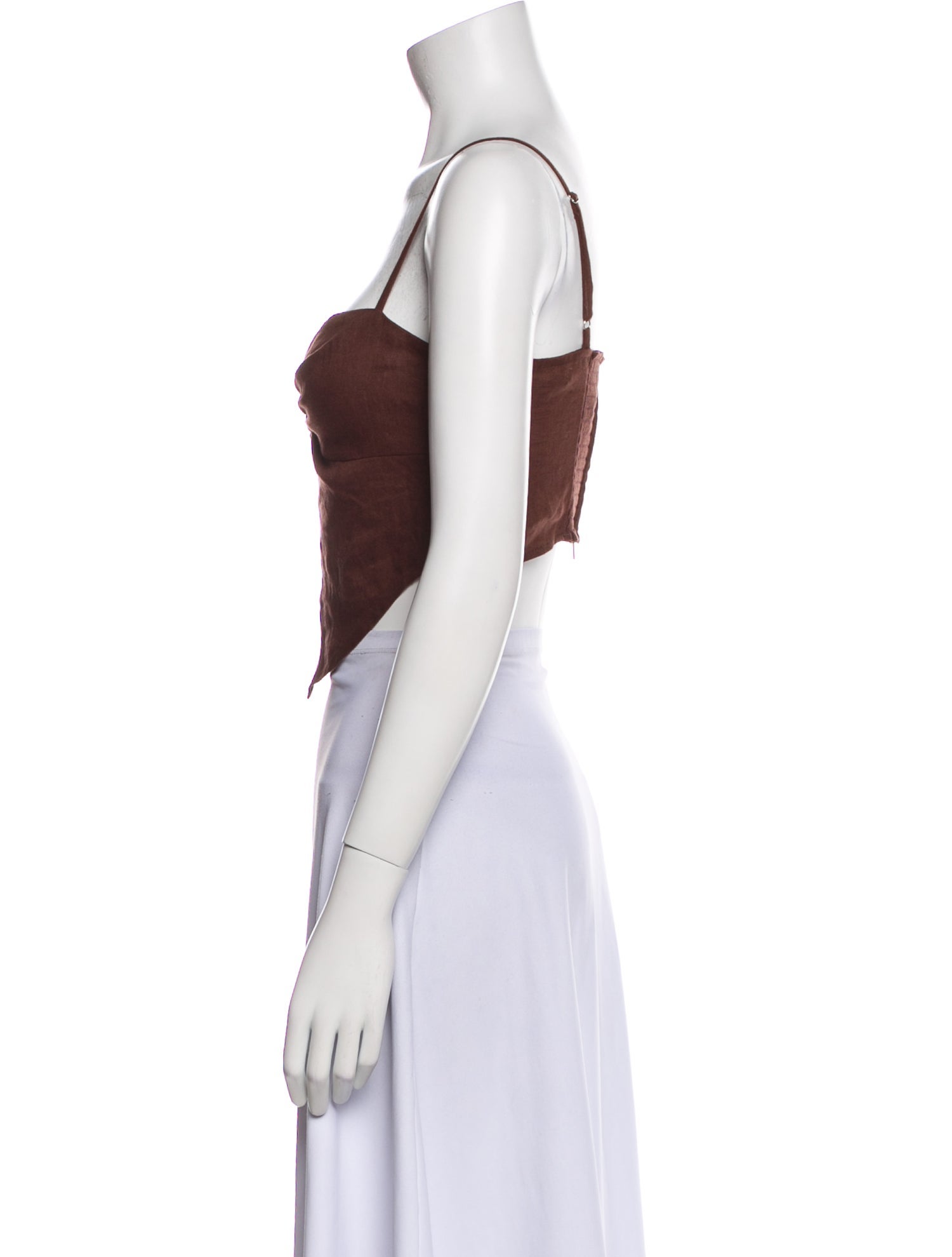 Reformation Linen Square Neckline Crop Top w/ Tags