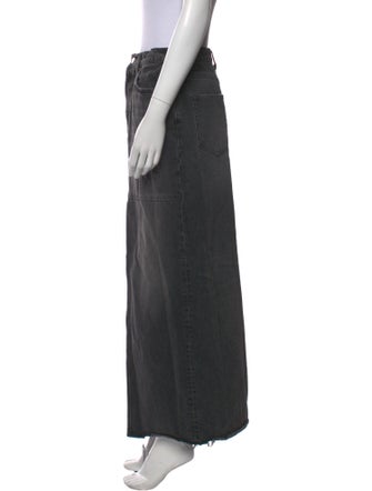 Reformation Raw-Edge Trim Long Skirt