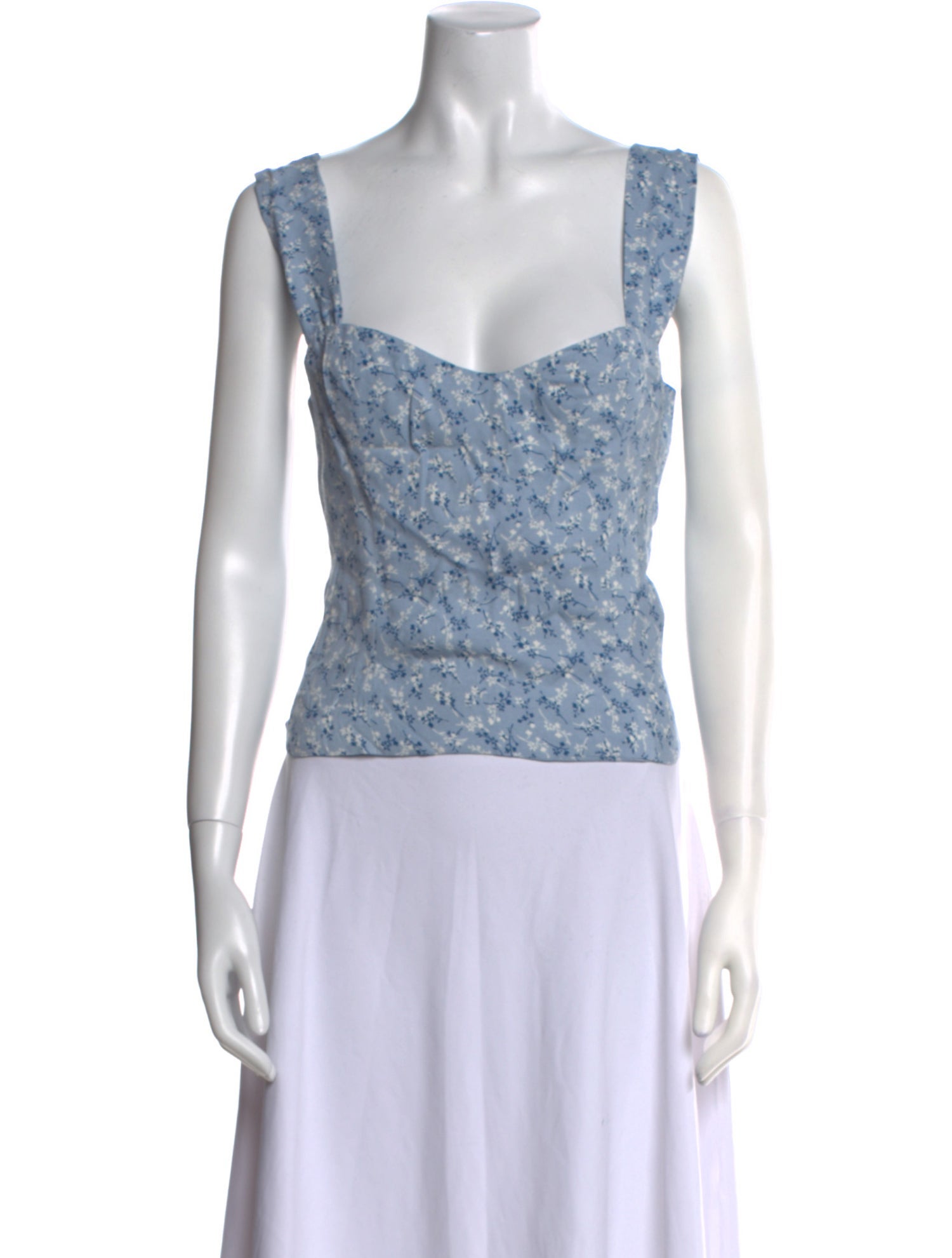 Reformation Floral Print Cowl Neck Top