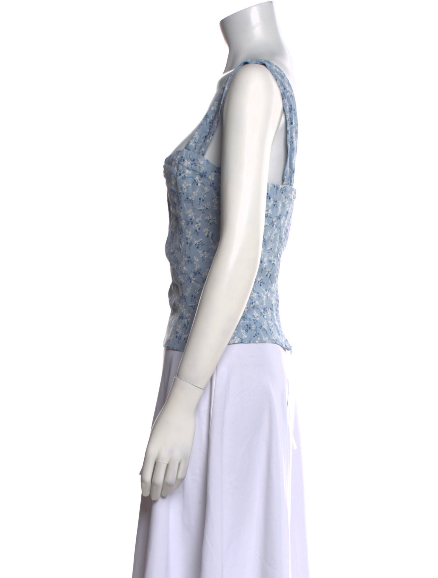 Reformation Floral Print Cowl Neck Top